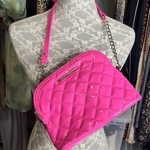 Steve Madden Pink Marylin Patent Quilted Bag